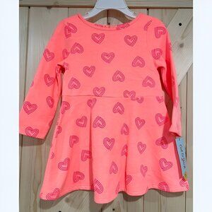 5/$20 NEW 2T Girls Fleece Lined Hearts Dress